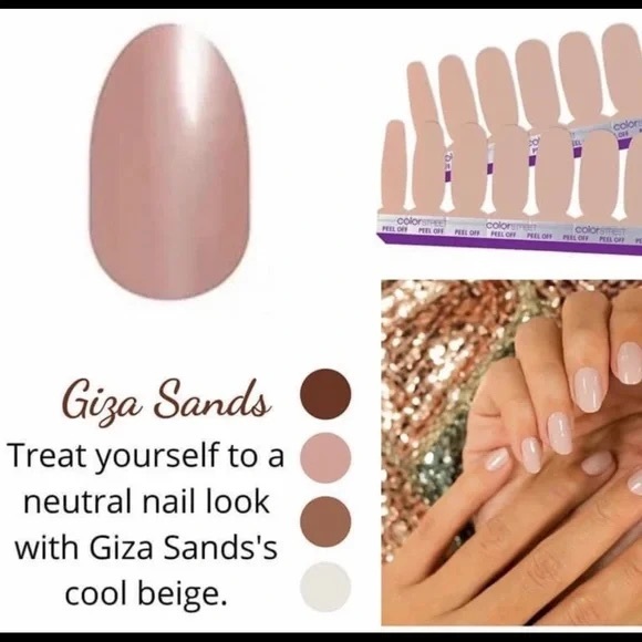 Color Street GIZA SANDS Nude Tan Solid Nail Strips Set - Picture 6 of 8